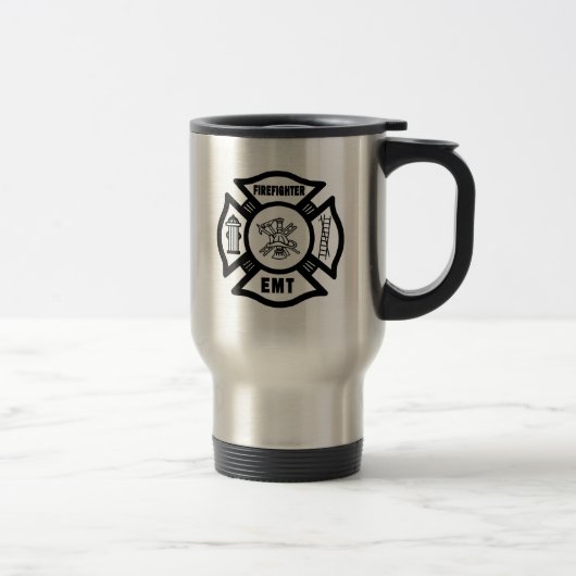 MALTESERKREUZ-REISE-TASSE DES FEUERWEHRMANN-EMT! REISEBECHER (Rechts)