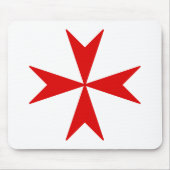 Malteserkreuz (rot) mousepad (Vorne)