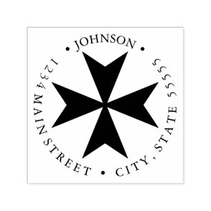 Malteserkreuz-Rückkehr-Aufkleber Permastempel