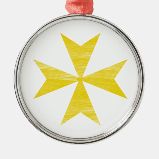Malteserkreuz Silbernes Ornament (Vorne)