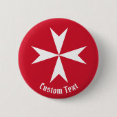 Malteserkreuz-Symbol Button (Vorderseite)