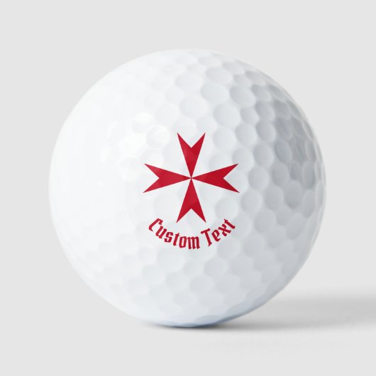 Malteserkreuz-Symbol Golfball (Vorderseite)