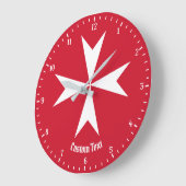 Malteserkreuz-Symbol Große Wanduhr (Winkel)