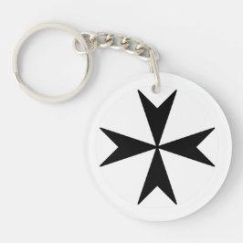 Malteserkreuz v2 (schwarz auf weiß) schlüsselanhänger