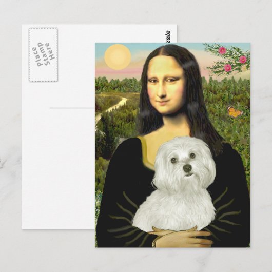 Maltesisch 11 - Mona Lisa Postkarte (Vorne/Hinten)