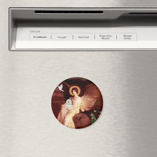 Maltesisch 11 - sitzender Engel Magnet (In Situ (Geschirrspüler))