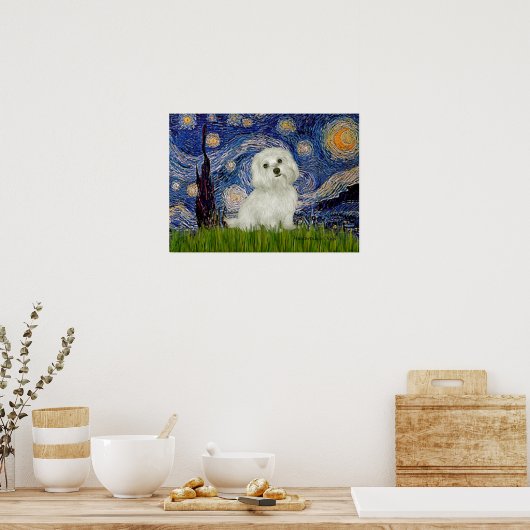 Maltesisch 11 - Starry Night Poster (Küche)