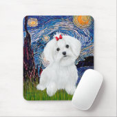Maltesisch 8 pup - Starry Night Mousepad (Mit Mouse)