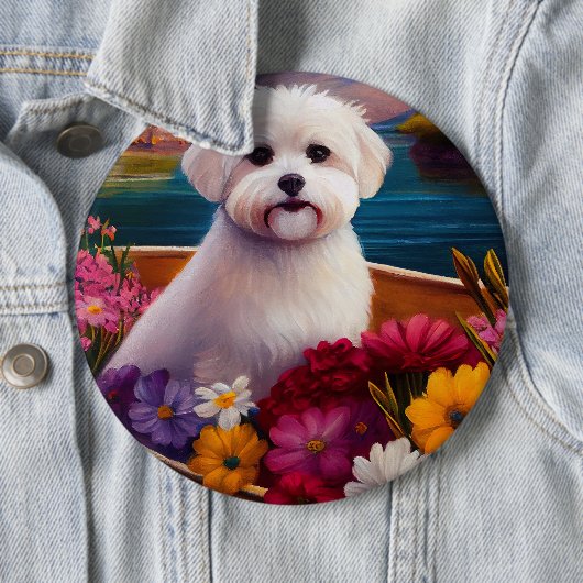 Maltesisch auf dem Paddle: Ein Landschaftliches Ab Button (Beispiel)