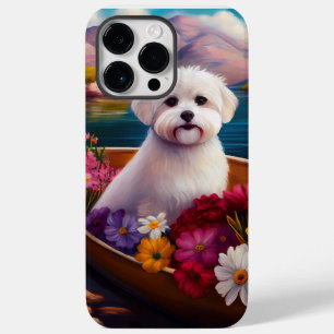 Maltesisch auf dem Paddle: Ein Landschaftliches Ab Case-Mate iPhone 14 Pro Max Hülle