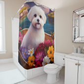 Maltesisch auf dem Paddle: Ein Landschaftliches Ab Duschvorhang (Beispiel)