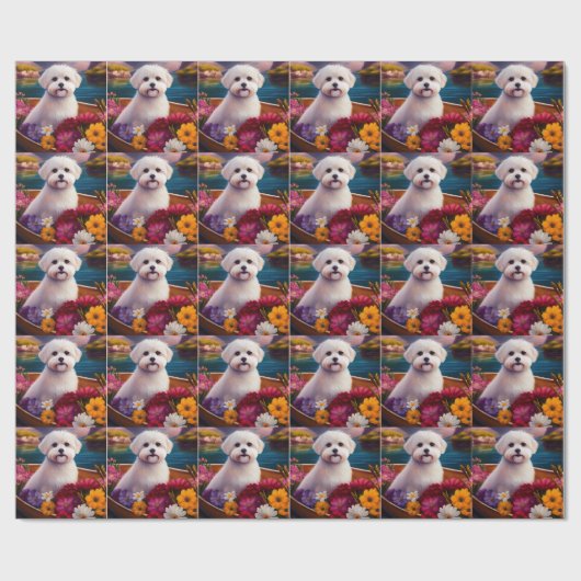 Maltesisch auf dem Paddle: Ein Landschaftliches Ab Geschenkpapier (Flach)