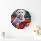 Maltesisch auf dem Paddle: Ein Landschaftliches Ab Große Wanduhr (Zuhause)