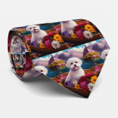 Maltesisch auf dem Paddle: Ein Landschaftliches Ab Krawatte (Gerollt)