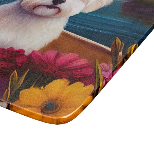 Maltesisch auf dem Paddle: Ein Landschaftliches Ab Schneidebrett (Ecke)