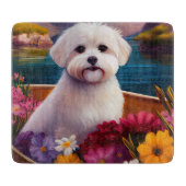 Maltesisch auf dem Paddle: Ein Landschaftliches Ab Schneidebrett (Vorderseite)