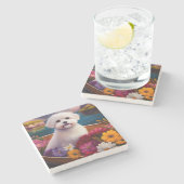 Maltesisch auf dem Paddle: Ein Landschaftliches Ab Steinuntersetzer (Seitenansicht)