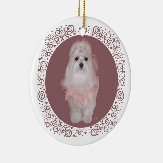 Maltesisch auf Mauve Keramik Ornament (Rechts)