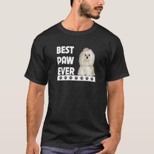 Maltesisch Best Paw je Maltipoo Vater Vathers Day T-Shirt