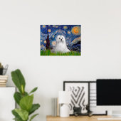 Maltesisch (C) - Starry Night Poster (Heimbüro)