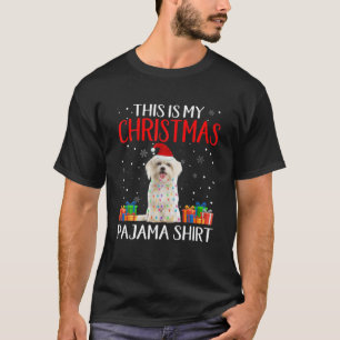 Maltesisch, das ist meine Weihnachts-Pajama-Matchi T-Shirt