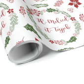 Maltesisch frohe Weihnachtsfeier Il-Milied it-tajj Geschenkpapier (Rolleneckpunkt)