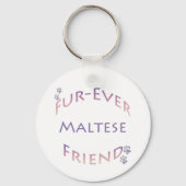 Maltesisch Furever Schlüsselanhänger (Vorderseite)