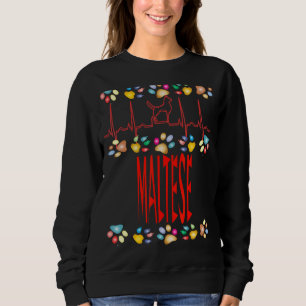 Maltesisch I Liebe My Maltese Dog Owner Mama Vater Sweatshirt