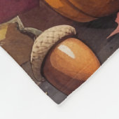 Maltesisch im Herbst hinterlässt Erntedank Kunst Fleecedecke (Ecke)