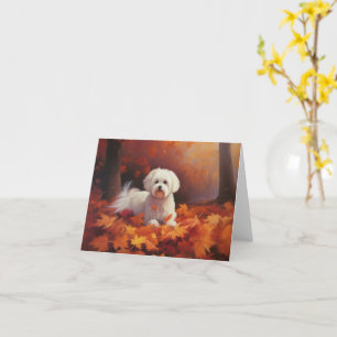 Maltesisch im Herbst Leaves Fall Inspiriert Karte