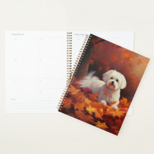 Maltesisch im Herbst Leaves Fall Inspiriert Planer