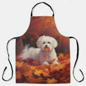 Maltesisch im Herbst Leaves Fall Inspiriert Schürze (Vorderseite)