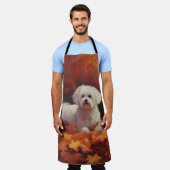 Maltesisch im Herbst Leaves Fall Inspiriert Schürze (Getragen)