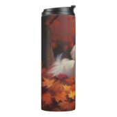 Maltesisch im Herbst Leaves Fall Inspiriert Thermosbecher (Nach links gedreht)