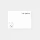 Maltesisch Lover Simple Black & White Personalisie Post-it Klebezettel (Vorderseite)