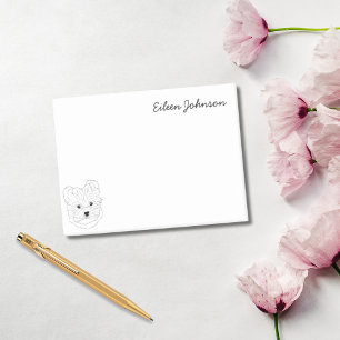 Maltesisch Lover Simple Black & White Personalisie Post-it Klebezettel