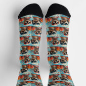 Maltesisch mit Herz-Rose Valentinstag Socken (Oben)