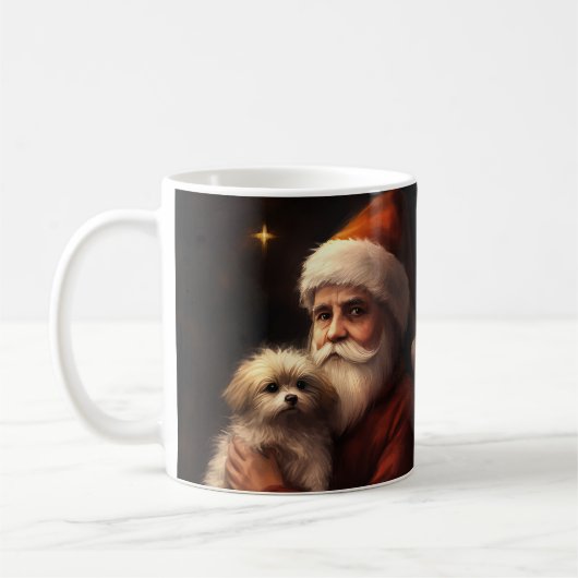 Maltesisch mit Weihnachtsmann Weihnachten Kaffeetasse (Links)