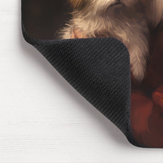 Maltesisch mit Weihnachtsmann Weihnachten Mousepad (Ecke)