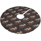 Maltesisch mit Weihnachtsmann Weihnachten Polyester Weihnachtsbaumdecke (Schrägansicht)