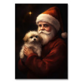 Maltesisch mit Weihnachtsmann Weihnachten Tischnummer (Rückseite)