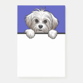 Maltesisch Niedlich Peeking Dog Lover Geschenke Ge Post-it Klebezettel (Vorderseite)