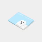 Maltesisch oder Coton de Tulears Little White Hund Post-it Klebezettel (angewinkelt)