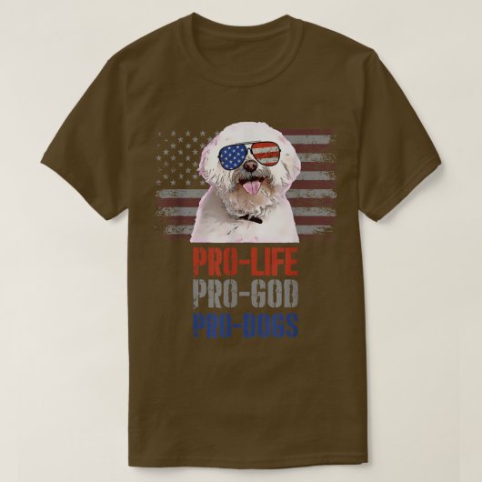 Maltesisch Pro Life Pro God Pro Hunde T - Shirt (Design vorne)