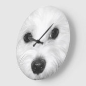 Maltesisch und seine charmanten Attribute Nase und Große Wanduhr (Winkel)
