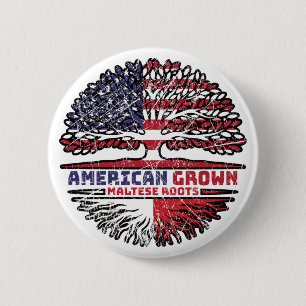 Maltesisch USA USA Vereinigte Staaten Tree Button
