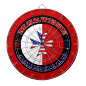 Maltesische amerikanische Querfahne Dartscheibe (vorne)