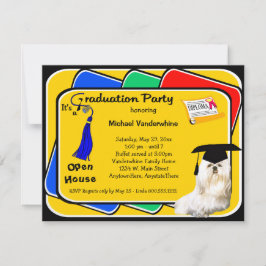 Maltesische blaue Abschluss-Party Einladung