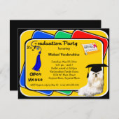 Maltesische blaue Abschluss-Party Einladung (Vorne/Hinten)