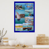 maltesische Boote Poster (Küche)